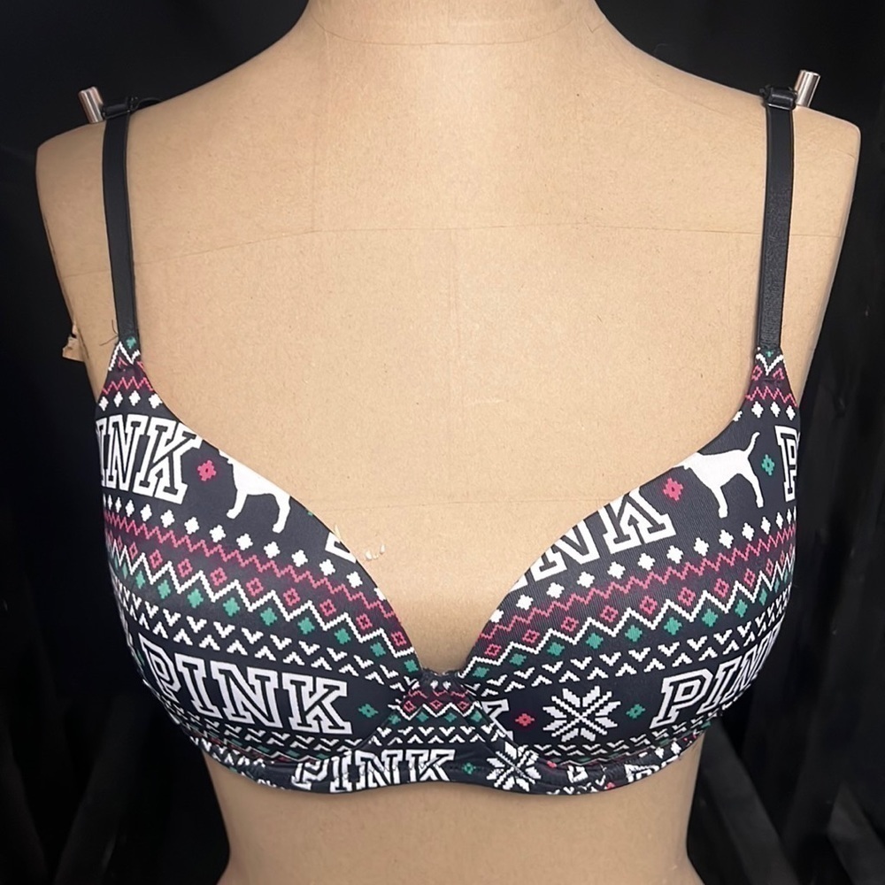 PINK Victoria’s Secret Holiday Bra pattern size 32D